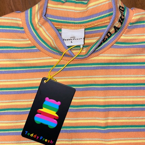 Teddy Fresh WOMEN'S RIB MOCKNECK ORANGE NWT - Picture 13 of 13